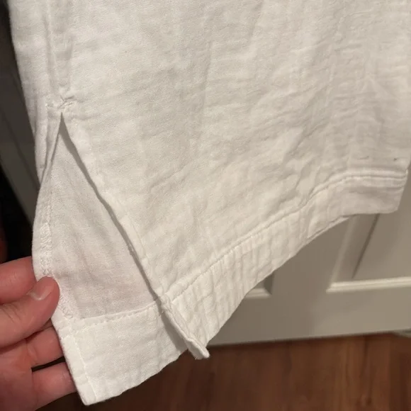 NWT Old Navy Wide Leg Guaze Pants, white, size M tall - Picture 3 of 8